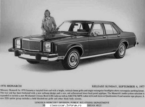 1979 Mercury Monarch V8 - Modelul 1978 cu face-lift a fost lansat in - Prezentare masini