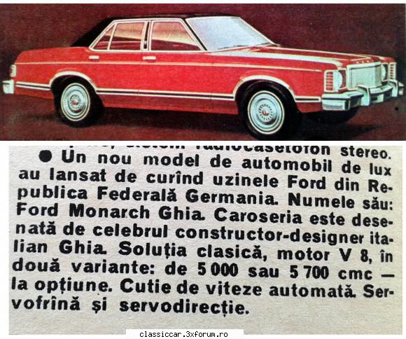 1979 Mercury Monarch V8 - Si in Revista Autoturism din anul 1975 am gasit - Prezentare masini