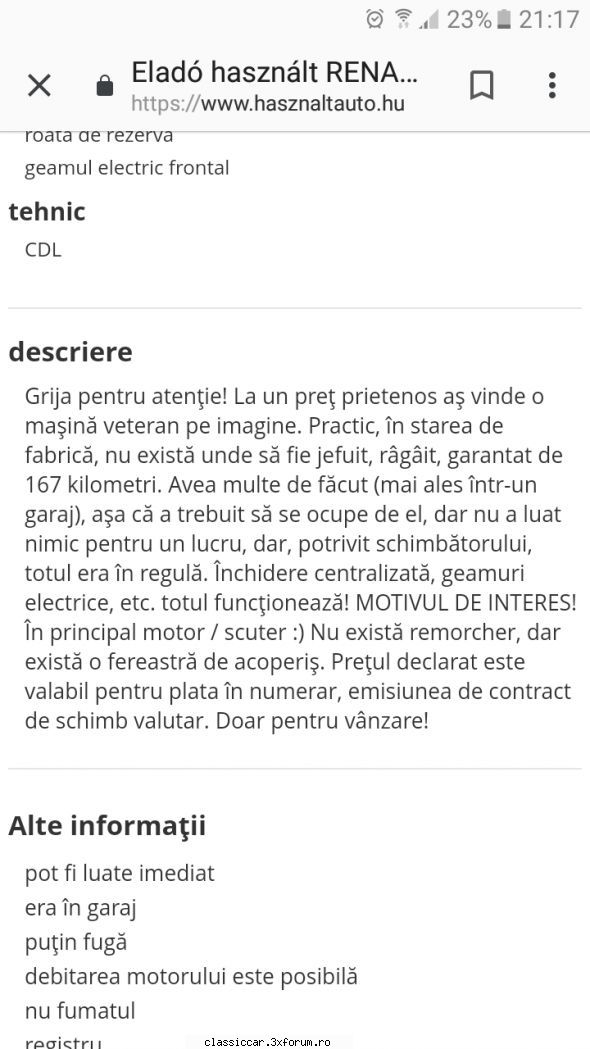 Anunturi din Ungaria - Super GTL-ul ! Dar prea departe pentru mine. Uite - Anunturi vazute pe net