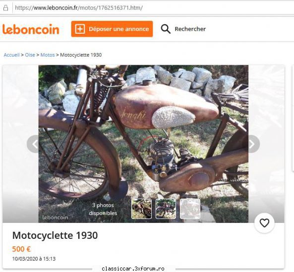 Anunturi internationale de pe net - motoreta veche dar completa - Anunturi vazute pe net