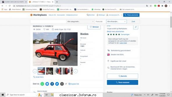 Anunturi internationale de pe net - Sa mai animam putin rubrica: Renault 5 Turbo 2 - Anunturi vazute pe net
