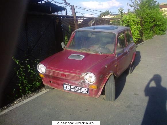 Autobianchi - un Autobianchi ,pe aripa avea inscriptia Abarth - Am vazut prin Cluj-Napoca