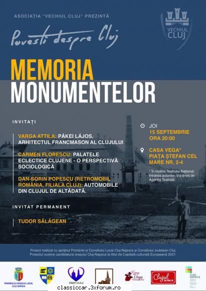 Automobilele din Clujul de altadata 15 sept. 2016 - DAN-SORIN POPESCU Atașamente - Arhiva evenimente 2016