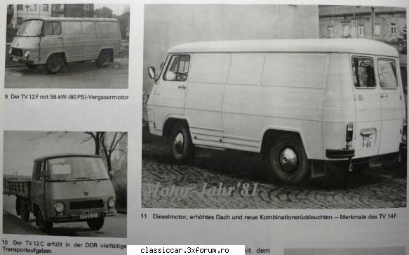 Autoutilitarele TV - TV 12F, TV 12C si TV 14F sursa - File de istorie