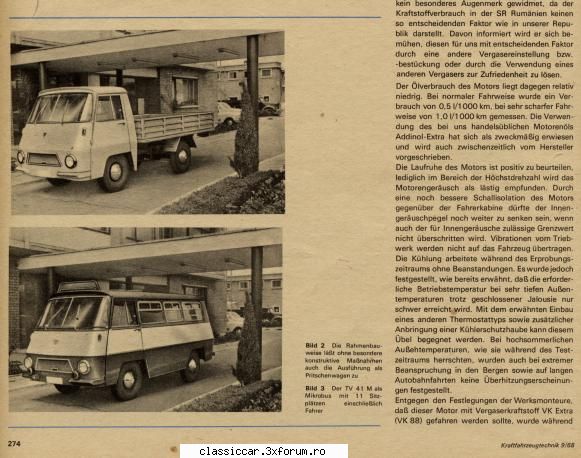 Autoutilitarele TV - Ce nu le place echipei de testare din DDR este - File de istorie