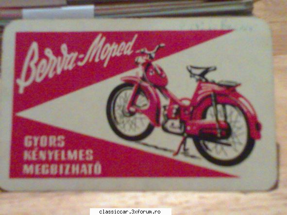 Berva Moped - 1960 - Reclama de pe cutie de chibrite - Reconditionari si Restaurari