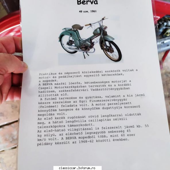Berva Moped - 1960 - Cica au fost fabricate peste 60000 de bucati - Reconditionari si Restaurari
