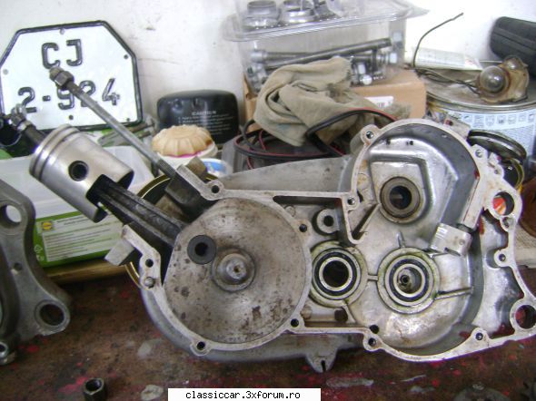 Berva Moped - 1960 - Apoi am asamblat motorul. Segmenti noi de drujba - Reconditionari si Restaurari