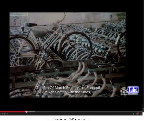 Biciclete vechi - Print screen de pe you tube de - Prezentare motociclete, motorete si biciclete de colectie