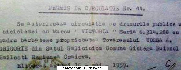 Biciclete vechi - Certtificatul este eliberat in - Prezentare motociclete, motorete si biciclete de colectie