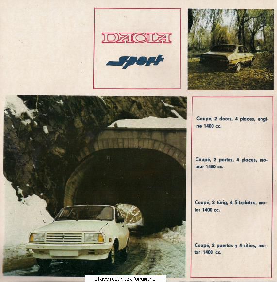 Brosura Dacia - 1987 - oldtimercraiova - File de istorie