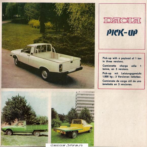 Brosura Dacia - 1987 - oldtimercraiova - File de istorie