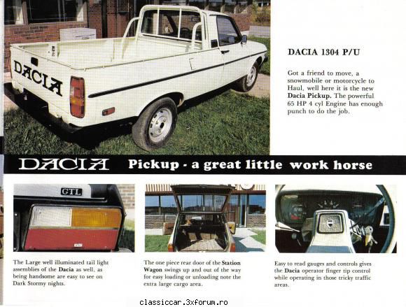 Brosura Dacia Canada - oldtimercraiova - File de istorie