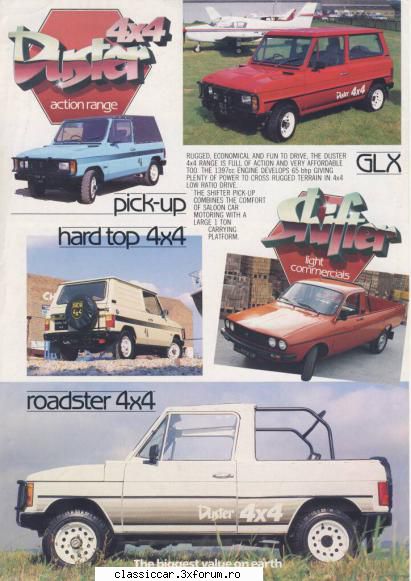 Brosura Dacia Shifter / Duster - oldtimercraiova - File de istorie