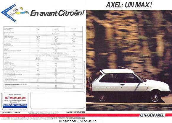 Brosuri Citro�n Axel - Brosuri an 1985 - File de istorie