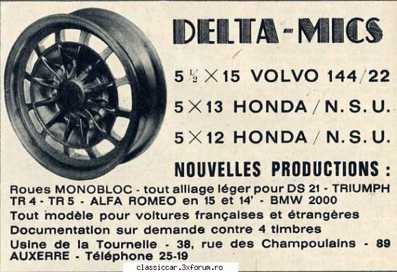 Brosuri Jante - MADE IN FRACE - oldtimercraiova - File de istorie