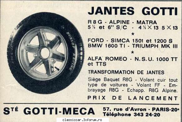 Brosuri Jante - MADE IN FRACE - oldtimercraiova - File de istorie