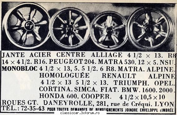 Brosuri Jante - MADE IN FRACE - oldtimercraiova - File de istorie