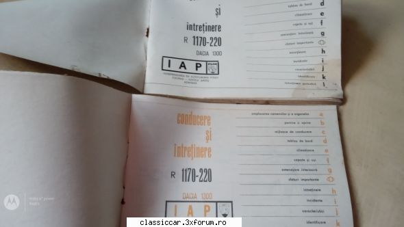 Broșuri oficiale IAP DACIA 1300 - Destul de foarte rare - Vanzari- cumparari carti si reviste auto