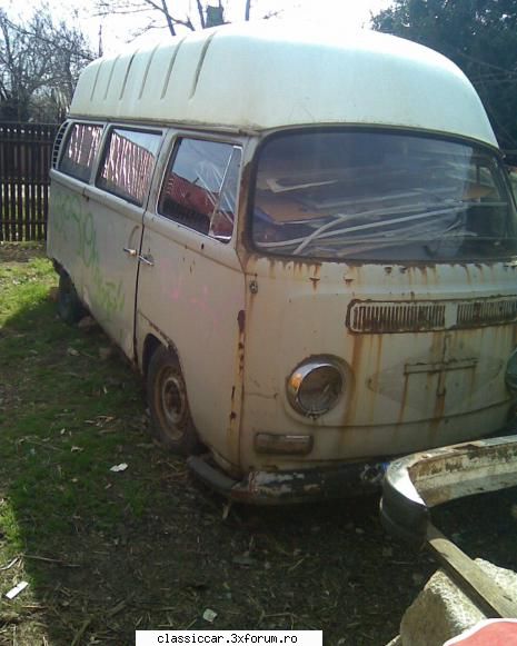 Bus VW Camper an 1974 - Asta a ajuns insa, la Ploiesti. Cel caruia l'am - Remorci, rulote, campere
