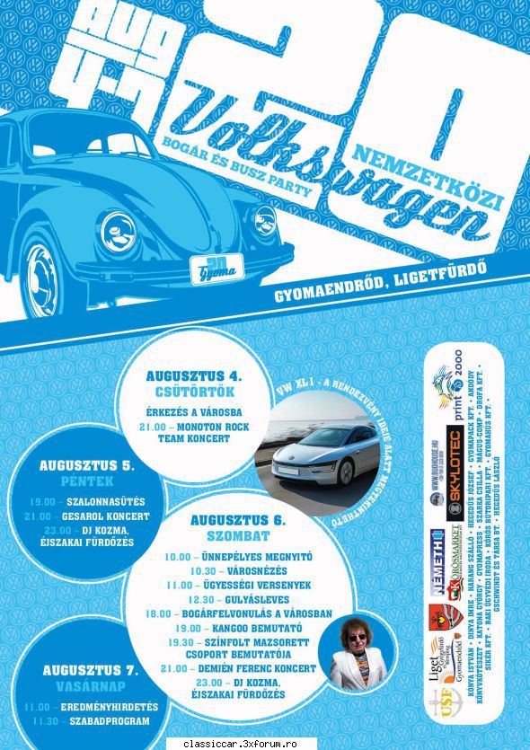 Calendar evenimente 2016 - Gyomaendrod 4-7 august 2016 - editie aniversara - Arhiva evenimente 2016