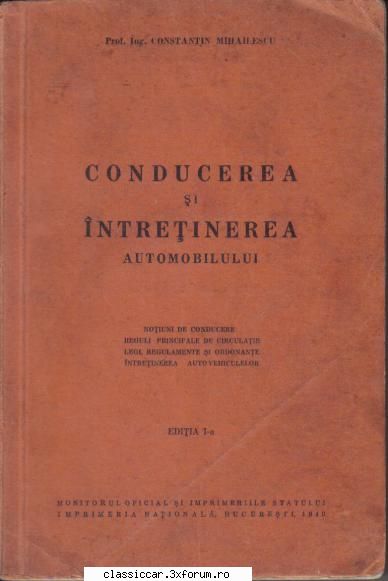 Carti - Conducerea si intretinerea automobilului, 1940 - Classicopedia