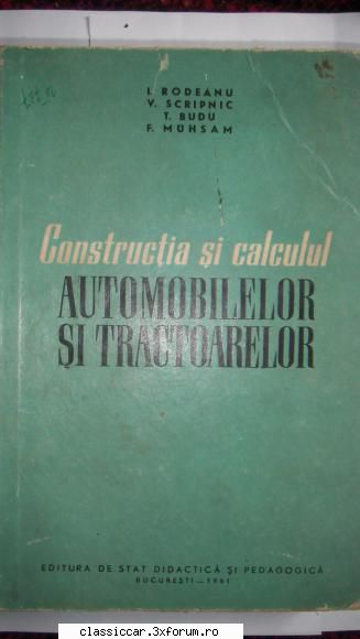 Carti Diverse - Constructia si calculul automobilelor si - Vanzari- cumparari carti si reviste auto