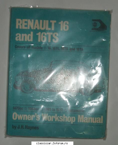 Carti auto si altele - Se adauga: - Renault 16 and 16 TS, Ownwer's - Vanzari- cumparari carti si reviste auto