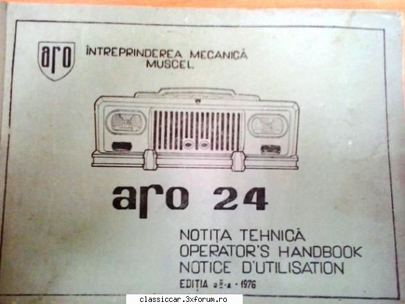 Carti tehnice ARO 24 - Notita tehnica ARO 24 in astare buna. 137 - Vanzari- cumparari carti si reviste auto