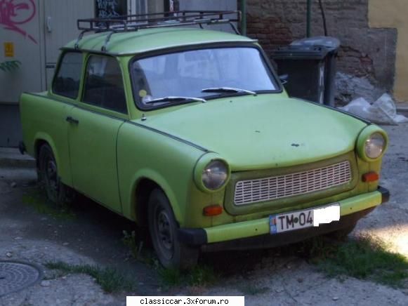 Clasice din Timisoara - un trabi verde brotacel - Am vazut prin Romania