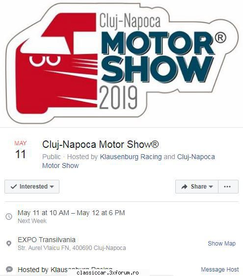 Cluj Napoca Motor Show - 11-12 mai 2019 - Cluj Napoca Motor Show - 11-12 mai 2019 - Arhiva evenimente 2019