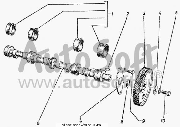 Coduri de piese la motorul Gaz 69 - Axa cu came № Номе&# - Fise tehnice