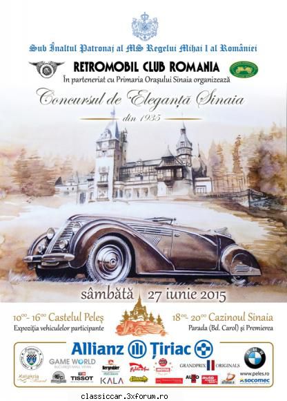 Concursul de eleganta Sinaia 27 iunie - AUTOMOBILIA - Arhiva evenimente 2015