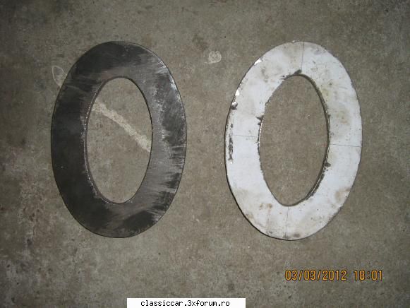 Confectionare element filtru aer - Din tabla de 8 mm am facut 2 flanse ovale - Coltul Tehnic