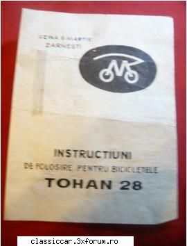 Cumpar Instructiuni pt folosirea Bicicletei Tohan 28 - Buna, As vrea sa va intre - Vanzari-Cumparari biciclete