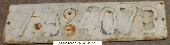 Cumpar placute de inmatriculare vechi - 15 lei sau schimb cu fotografii auto, piese de - Cumparari piese