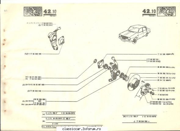 DACIA 13OO, 1971 - O frantuzoaica in haine noi - Atasez pagina din catalogul - Reconditionari si Restaurari