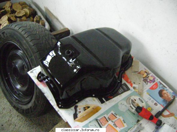 Dacia 1310 CL Break 1995 - Curatat si vopsit baia de ulei. Pe interior era - Reconditionari si Restaurari