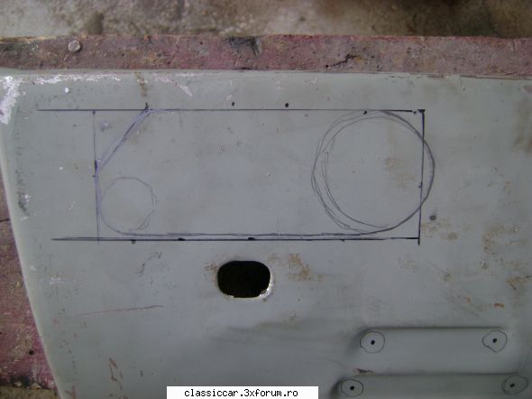 Dacia Galbena - 1976 - Apoi facut sablon dupa gaura lampii de - Reconditionari si Restaurari