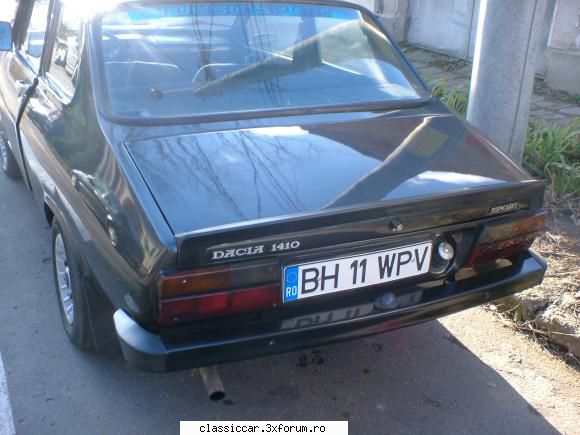 Dacia Sport fab 1986 serie caroserie 01314 - o poza din spate - Prezentare masini