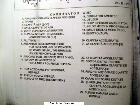 Diagrama carburator aro L25 - Misu de Cluj - Coltul Tehnic