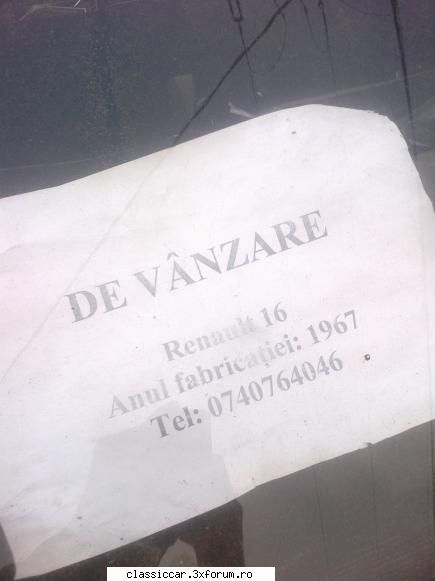 Din Oradea - poza cu datele celui cu R16 - Am vazut prin Romania