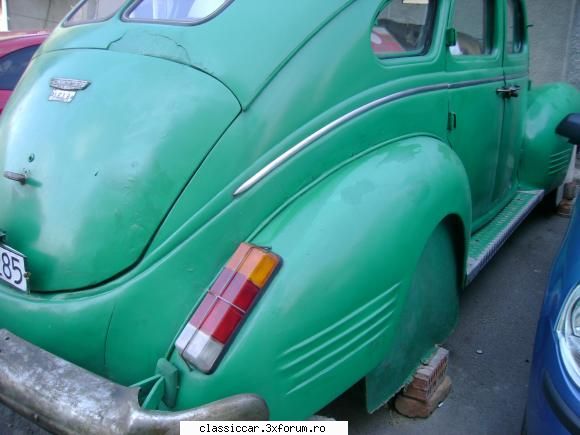 Dodge Sedan 1939 in Bucuresti - stopurile urate si nu arata cu originalul - Am vazut prin Romania