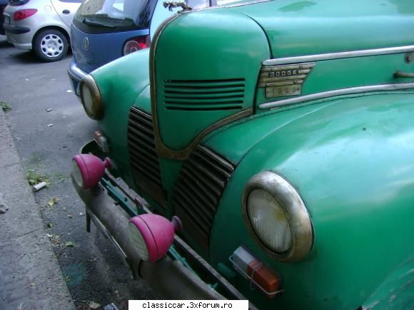 Dodge Sedan 1939 in Bucuresti - si la bara i a pus proiectoare urate - Am vazut prin Romania