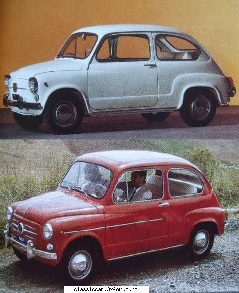 FIAT-ul 600 al lui Marczello - Masina care o detin este varianta de sus, fara - Reconditionari si Restaurari