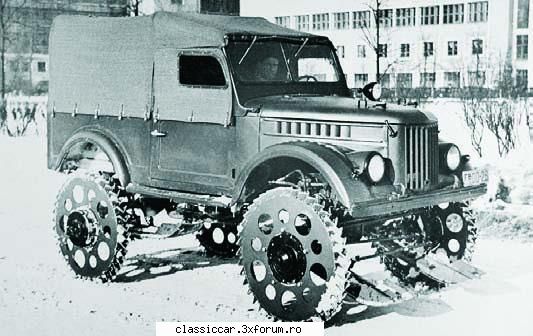 Gaz 69 - Poze - Prototip special adaptat pentru mers pe gheata! - File de istorie