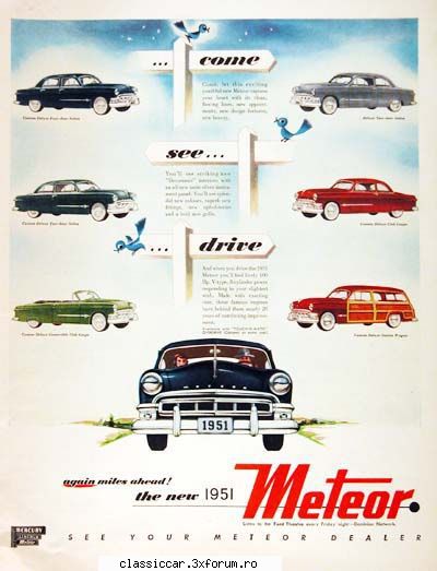 Ghicitoarea 501 - Mercury Meteor 1951, masina sora cu Ford Vedette - Ghicitoarea zilei