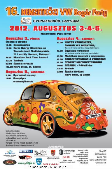 Gyomaendrod Beetle Meeting 2012 - in weekend-ul viitor (3-5 august) la Gyomaendrod - Arhiva evenimente 2012