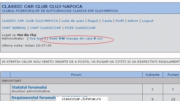 Iarasi probleme - Ti-am trimis un mesaj! Trebuie sa apara pe partea - Probleme functionare forum