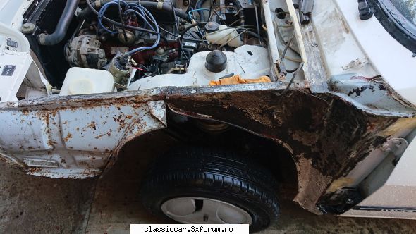 Intretinere Dacia alba 98 -CN3 - dupa spalare...are ceva rugina superficiala spre - Lucrari de intretinere